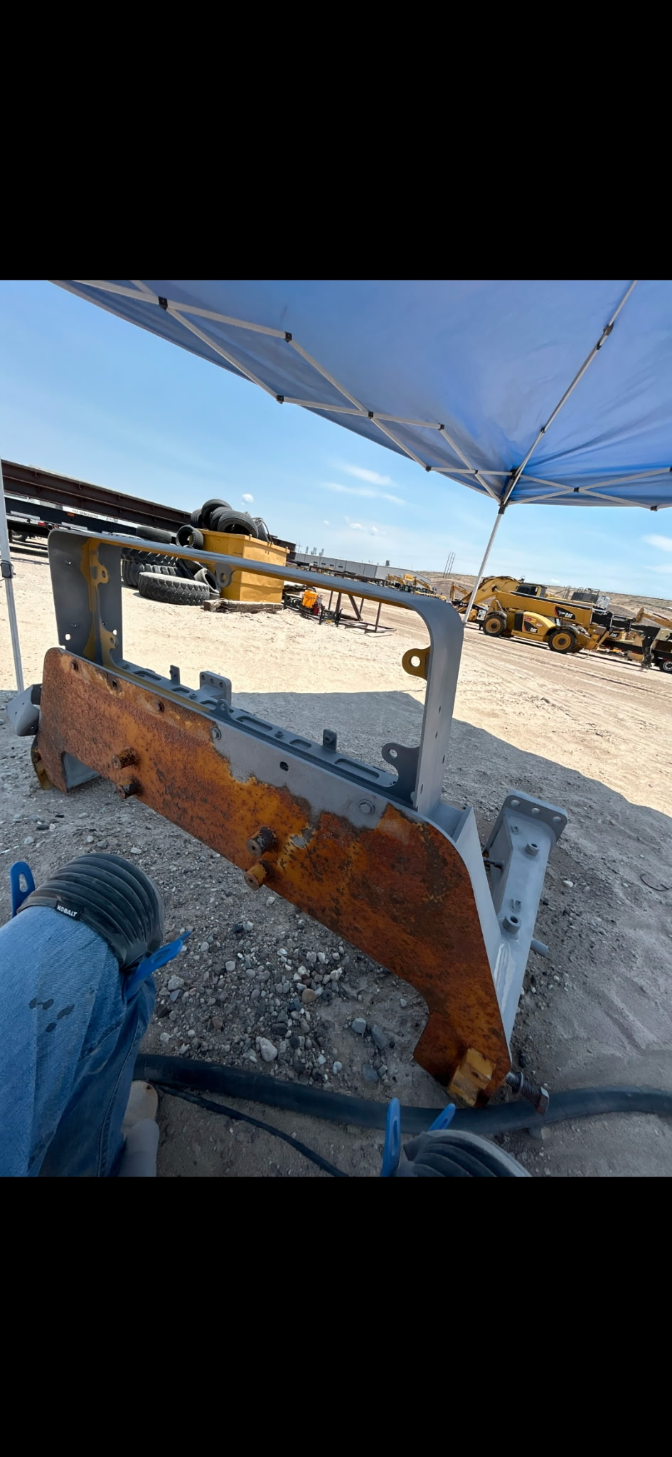 Before dustless blasting — surface restoration project in New Mexico