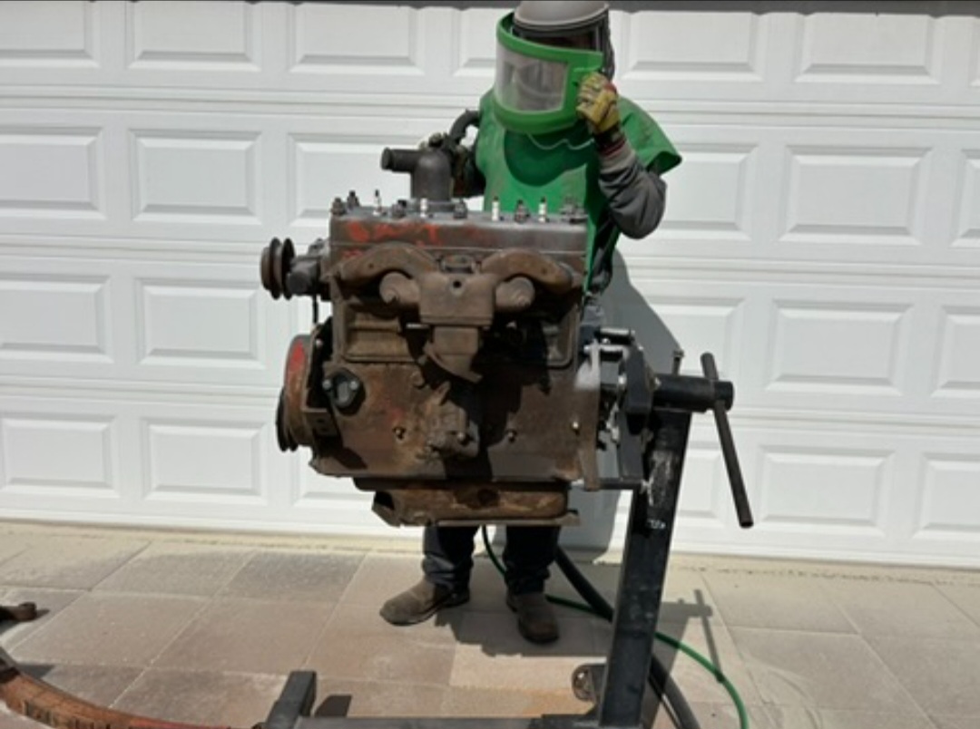 Before dustless blasting — surface restoration project in New Mexico